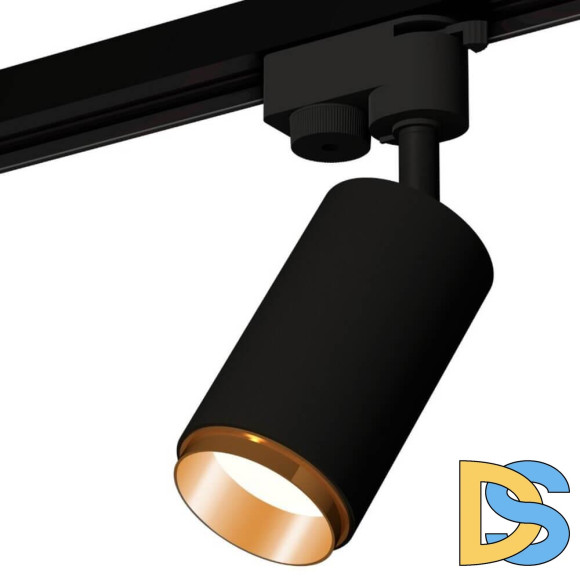 Комплект трекового однофазного светильника Ambrella light SBK/PYG черный песок/золото желтое полированное XT6323044 (A2521, C6323, N6124)