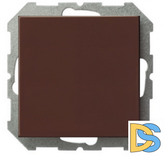 Выключатель EPSILON 1кл. проходной с LED подсветкой коричневый