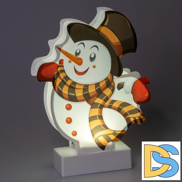 Светодиодная новогодняя фигура ЭРА EGNDS-08 Снеговичок 1 LED Б0051932