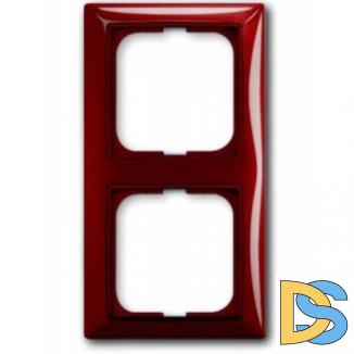 Рамка ABB Basic 55 2-постовая - фойер (красный)
