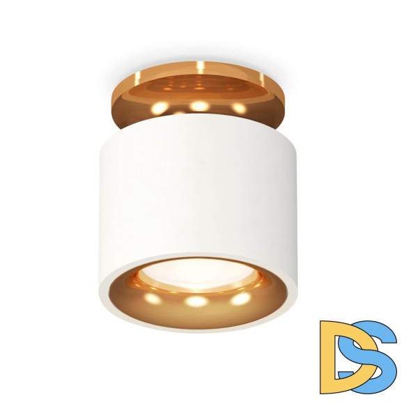 Комплект накладного светильника Ambrella light XS7510121 SWH/PYG белый песок/золото желтое полированное MR16 GU5.3 (N7929, C7510, N7014)