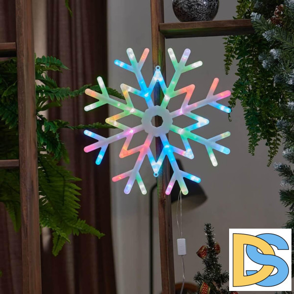 Подвесной светодиодный светильник «Снежинка» Uniel ULD-H4040-048/DTA RGB IP20 Snowflake UL-00007250
