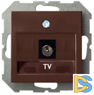 Розетка TV оконечная EPSILON (F разъем) коричневый
