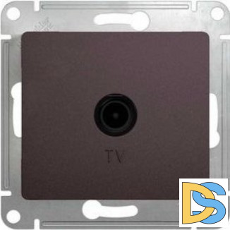 Розетка телевизионная проходная ТV 4 dB, Графит, серия Glossa, Schneider Electric