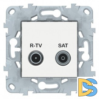 Розетка телевизионная оконечная ТV-SAT, Белый, серия Unica New, Schneider Electric