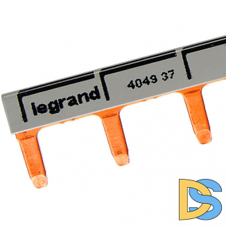 Шина-гребенка Legrand типа PIN (штырь), 57 модулей, 1P, 63A, 1м, серый