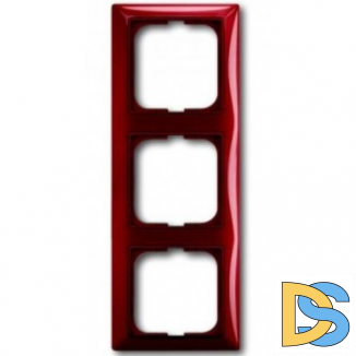 Рамка ABB Basic 55 3-постовая - фойер (красный)