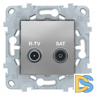 Розетка телевизионная единственная ТV-SAT, Алюминий, серия Unica New, Schneider Electric