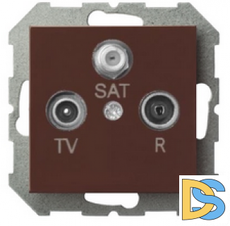 Розетка TV-R-SAT оконечная EPSILON коричневый