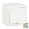 Выключатель одноклавишный кнопочный Legrand Quteo 6A 250V IP44 белый 782305