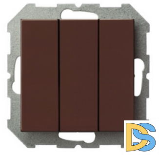 Выключатель EPSILON 3кл. коричневый