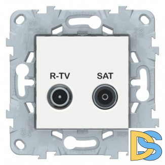 Розетка телевизионная единственная ТV-SAT, Белый, серия Unica New, Schneider Electric