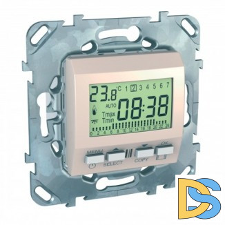 Термостат комнатный программируемый, Бежевый, серия Unica, Schneider Electric