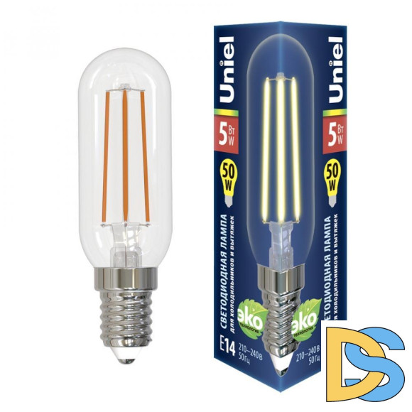 Лампа светодиодная Uniel E14 5W 3000K прозрачная LED-Y25-5W/3000K/E14/CL GLZ04TR UL-00007129