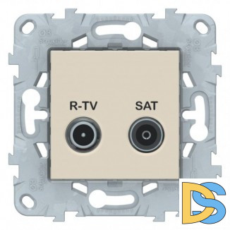 Розетка телевизионная единственная ТV-SAT, Бежевый, серия Unica New, Schneider Electric