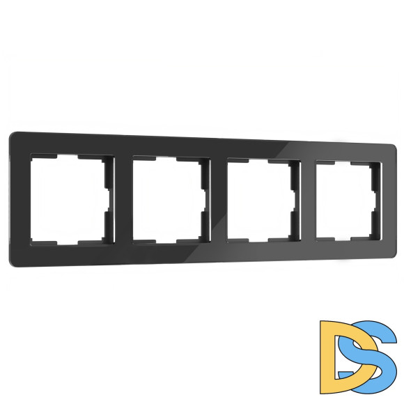 Рамка на 4 поста Werkel Acrylic (черный) W0042708