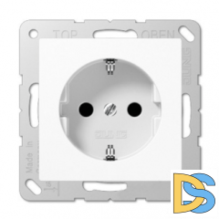 Розетка электрическая с заземлением Jung ECO Profi 16А Белый