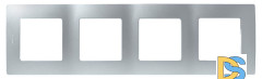 Рамка 4-постовая Legrand Etika алюминий 672554