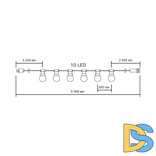 Светодиодная гирлянда белт-лайт Gauss Holiday HL065