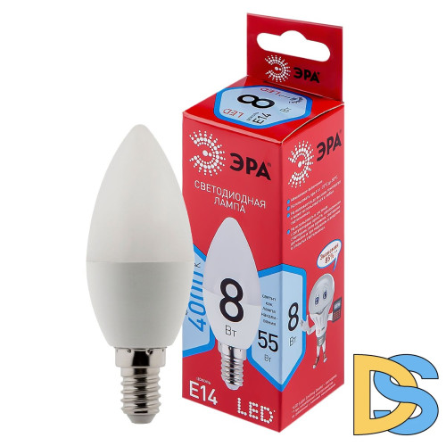 Лампа светодиодная Эра E14 8W 4000K LED B35-8W-840-E14 R Б0050200