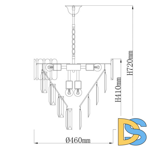 Подвесная люстра De Markt Бриз 111014308