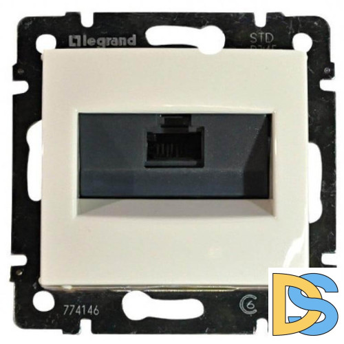 Розетка компьютерная RJ45 Legrand Valena 6 кат UTP с захватами слоновая кость 774146