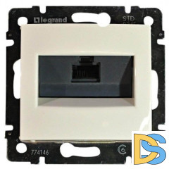 Розетка компьютерная RJ45 Legrand Valena 6 кат UTP с захватами слоновая кость 774146