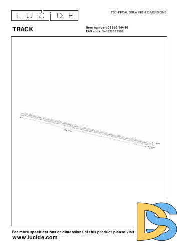 Шинопровод однофазный Lucide Track 09950/09/30