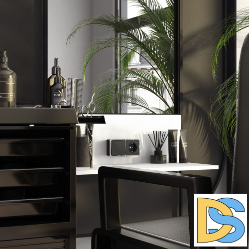 Выключатель одноклавишный Werkel проходной Gallant (черный W5012035