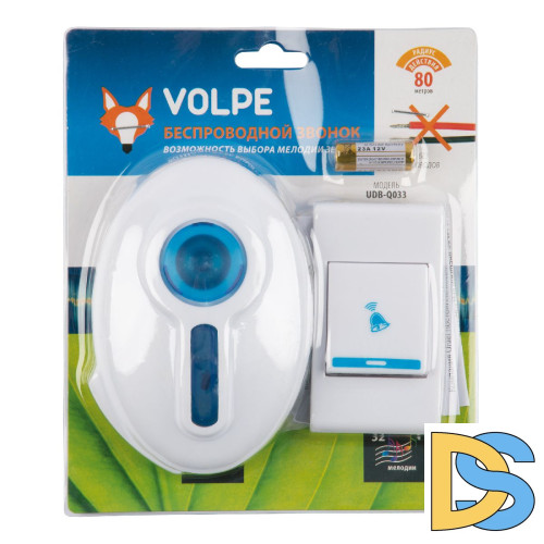 Беспроводной звонок Volpe UDB-Q033 W-R1T1-32S-100M-WH UL-00010595