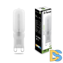 Лампа светодиодная Feron G9 7W 4000K Прямосторонняя Матовая LB-431 25756
