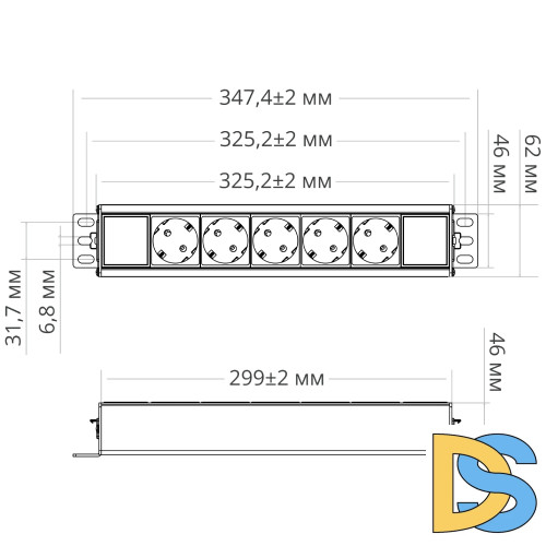 Блок розеток 21 (PDU) Mebax 00-00002738