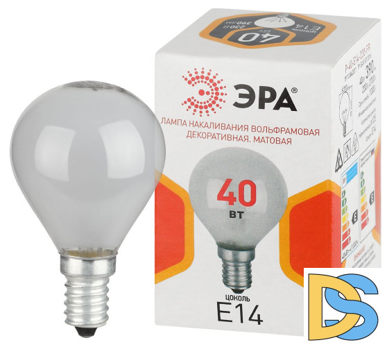 Лампа накаливания Эра P-40-E14-230-FR шар Б0066411
