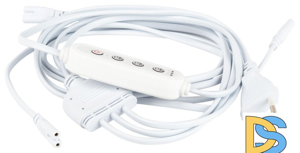 Разветвитель сетевой для линейных светильников Эра 3х IEC C7 2pin+timer (4/8/12 H) 2 м Б0066933