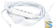 Разветвитель сетевой для линейных светильников Эра 3х IEC C7 2pin+timer (4/8/12 H) 2 м Б0066933