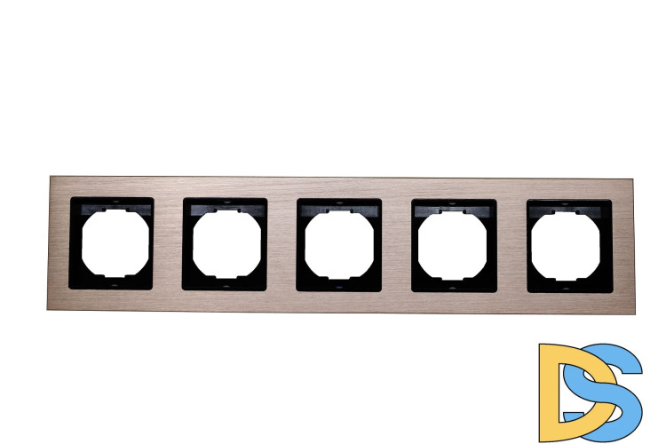 Рамка 5-я из алюминия шампань Vesta-Electric Exclusive Champagne Metallic