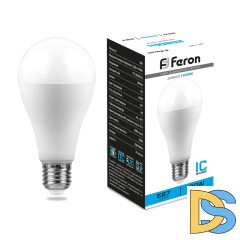 Лампа светодиодная Feron E27 30W 6400K груша матовая LB-130 38196
