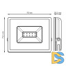 Прожектор светодиодный Gauss Elementary 10W 3000К 613527110