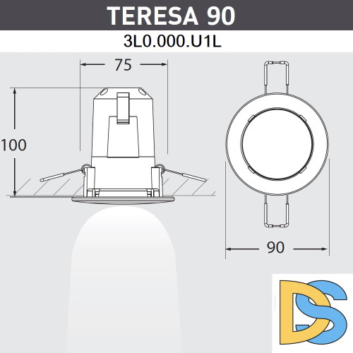 Уличный встраиваемый светильник Fumagalli Teresa 3L0.000.000.AYU1L
