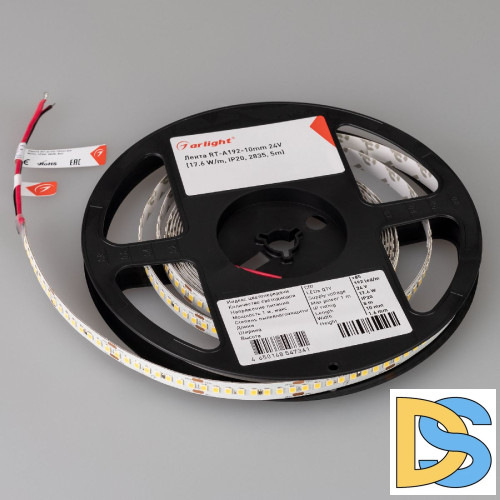 Светодиодная лента Arlight RT-A192-10mm 24V Warm2400 (17.6 W/m, IP20, 2835, 5m) 055994