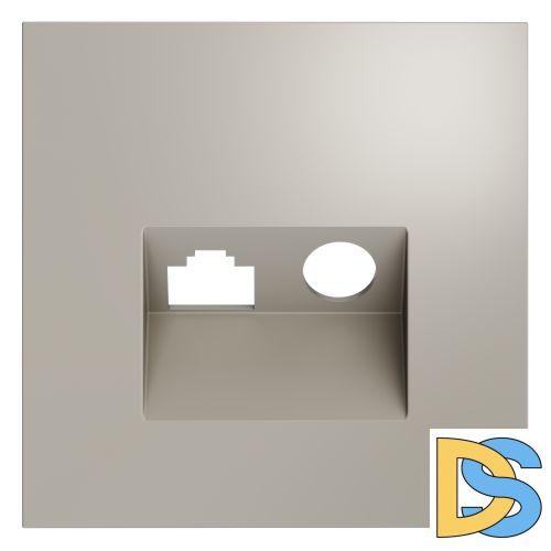 Накладка для розетки TV+RJ45 кат. 6, S70 (кашемир)