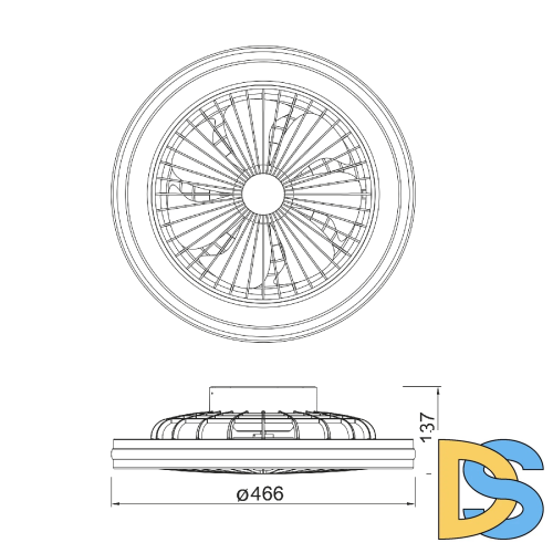 Люстра-вентилятор Mantra Gamer 8292