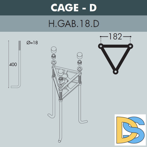 Парковый фонарь Fumagalli Giorgio 4P2.372.G10.LYF1R