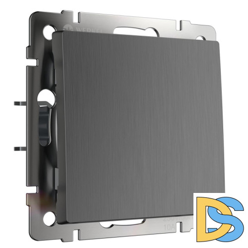 Выключатель одноклавишный проходной Werkel графит рифленый W1112004 4690389158391