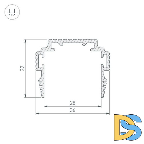 Алюминиевый профиль-держатель Arlight TEK-PLS-ZM-TK-2000 035011