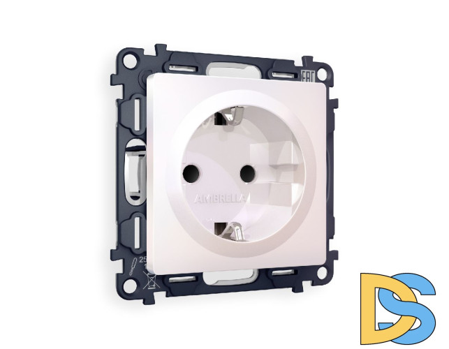 Комплект механизма розетки с/з со шторками Ambrella Volt Alfa MA207010