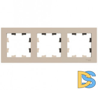 Рамка 3-ая (тройная), Песочный, серия Atlas Design, Schneider Electric