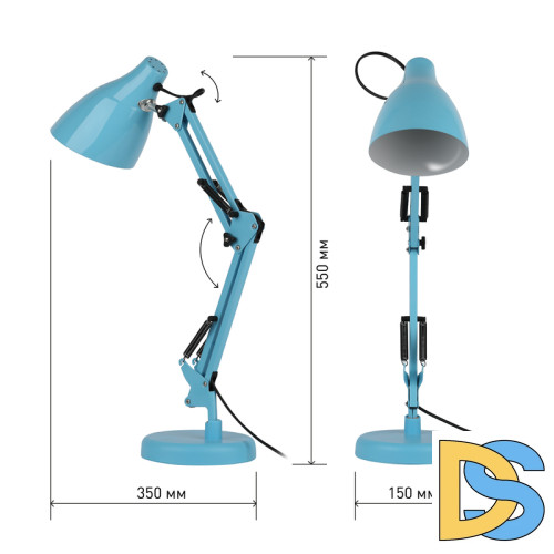 Настольная лампа Эра N-123-E27-40W-LBU Б0052755