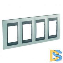 Рамка 4-ая (четверная), Флюорит/Графит (металл), серия UNICA TOP/CLASS, Schneider Electric