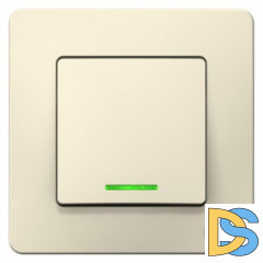 Выключатель 1-клавишный, с подсветкой, Молочный, серия Blanca, Schneider Electric